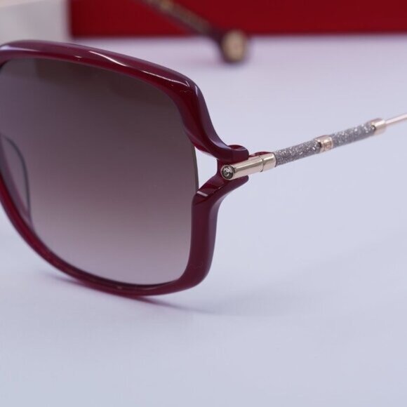 Carolina Herrera HER 0132/G/S 0LHF HA Square Sunglasses - Burgundy/Gold/Brown main image 9